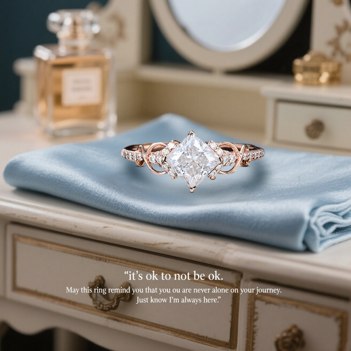 It's OK To Not Be OK Princess Ring - Gift For Your Loved One