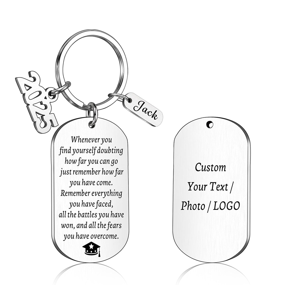 So Proud of You Grad Decor - Personalized Graduation Keychain - Class of 2025 Gifts