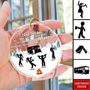 Camping Keep Each Other Sane Friends - Personalized Circle Ornament - 2024 New Release