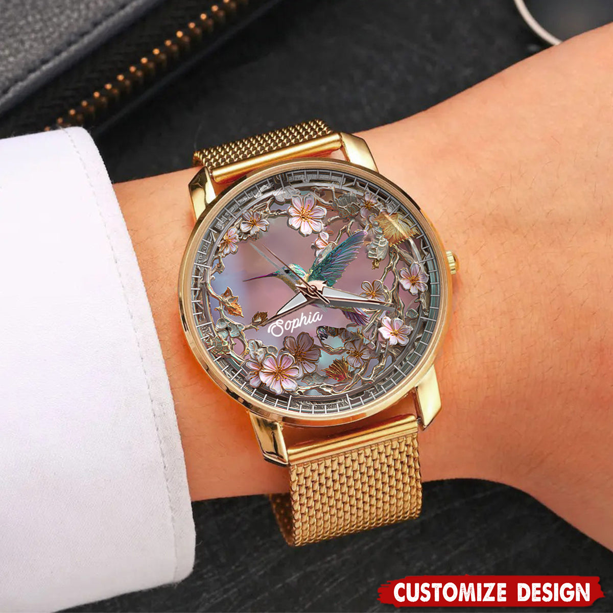 Beautiful Hummingbird - Personalized Hummingbird Women Hand Watch