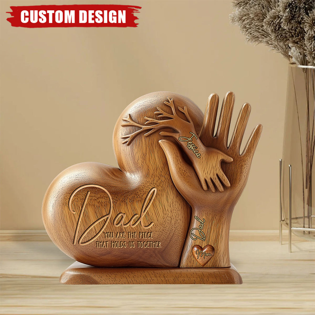 Dad You Are The Piece That Holds Us Together - Personalized Acrylic Plaque, Father's Day Gift