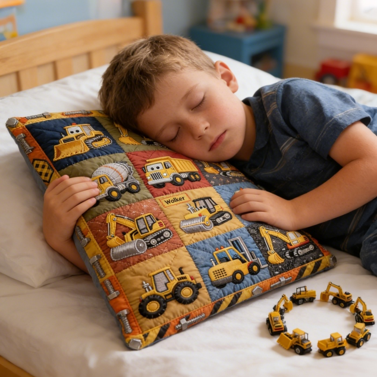 Construction Machines - Personalized Kid Pillow