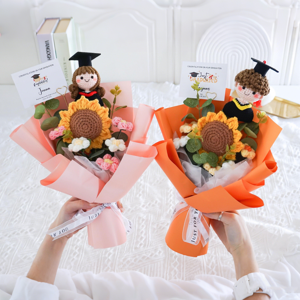 Personalized Crochet Graduation Bouquet Doll - Class of 2026 Keepsake