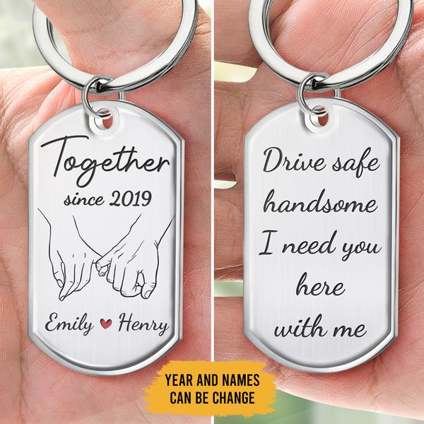 I'm Yours Forever - Personalized Names Keychain - Gift For Couples