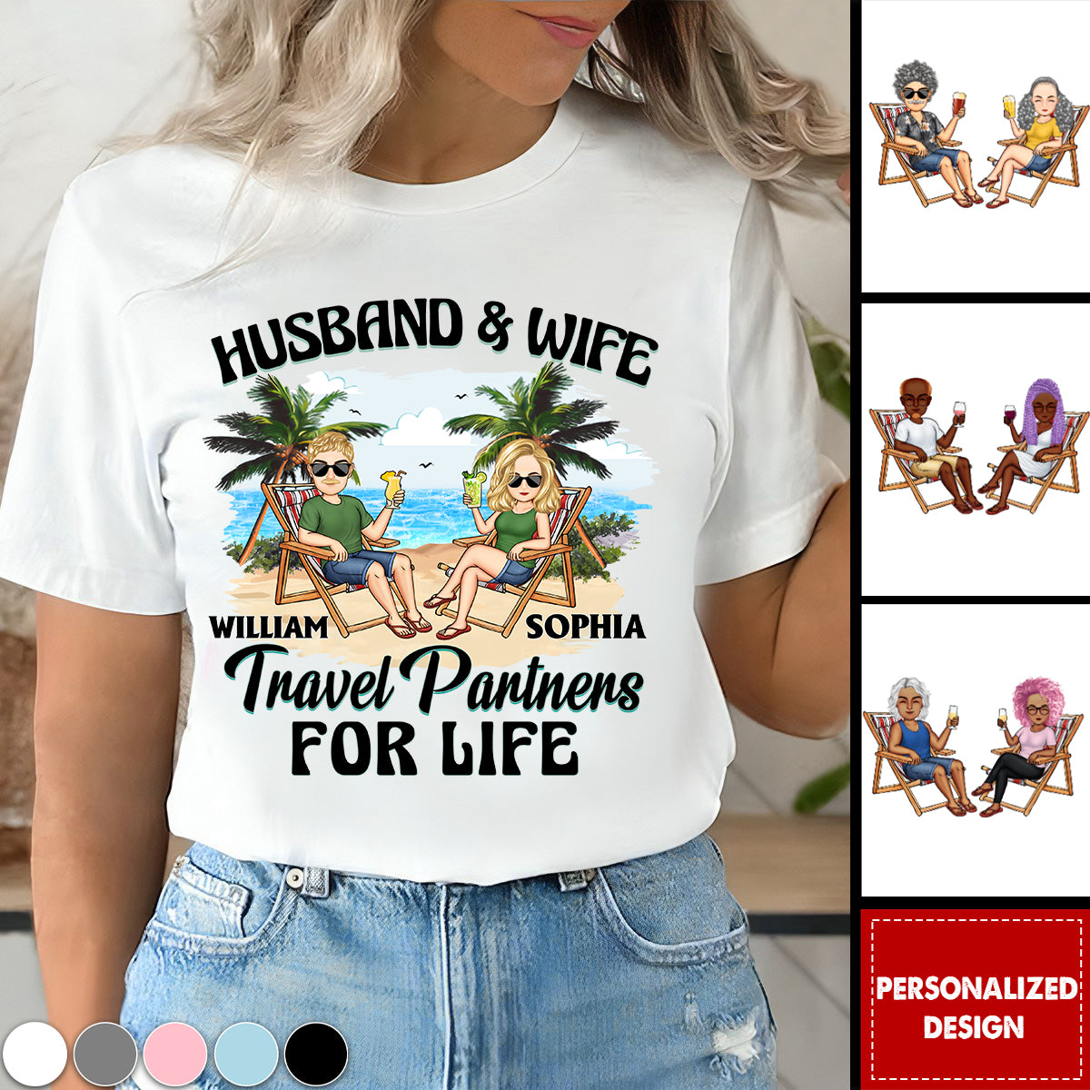 Travel Partners For Life - Personalized T Shirt