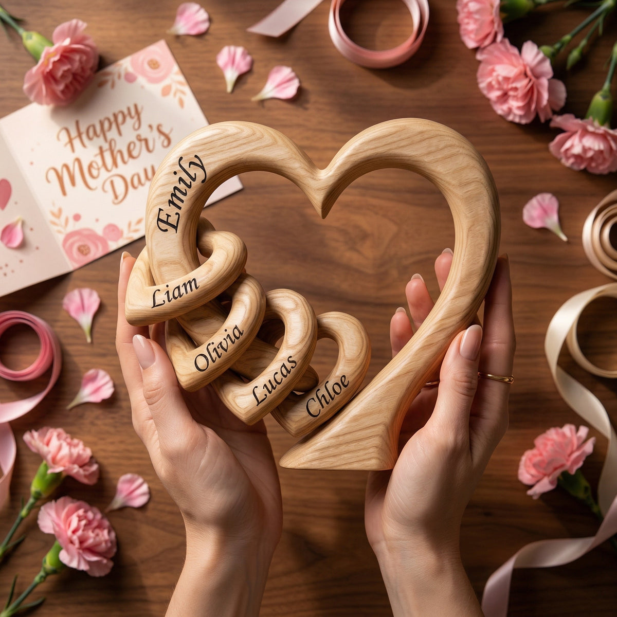 Personalized Family Heart Acrylic Plaque-Gifts For Mother's Day