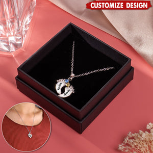 Mom Gifts First Mom New Mom To Be Mom Gifts - Personalized Baby Feet Necklace With Birthstone
