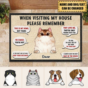 Personalized Doormat and Decorative Mat - Remember When Visiting Our House