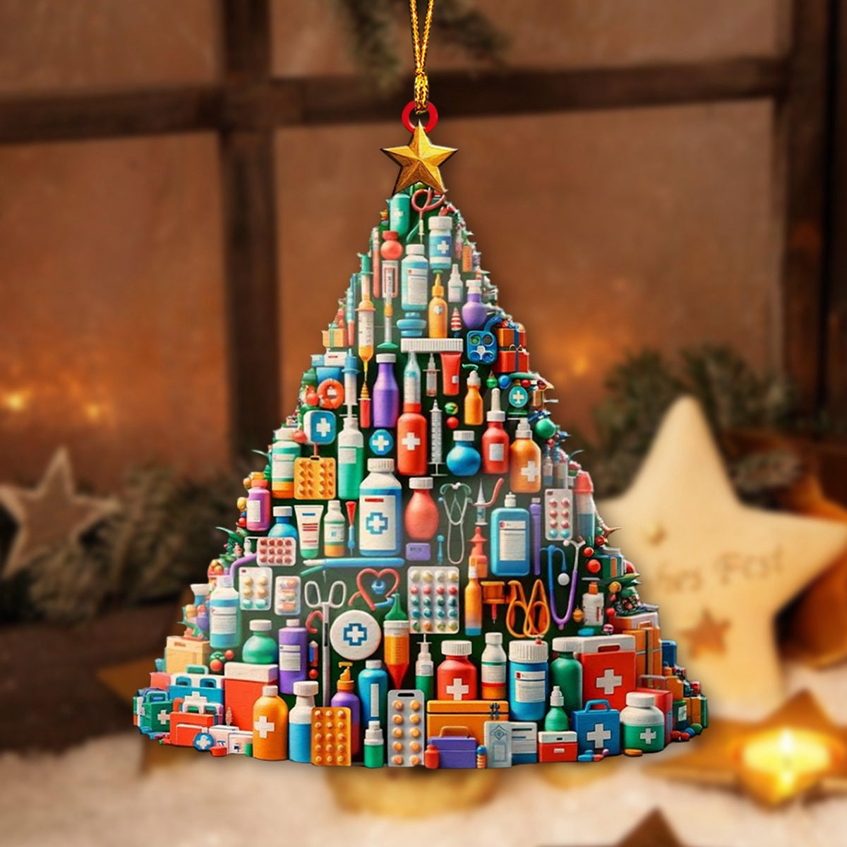 Pharmacy Christmas Tree Ornament-Gifts For Pharmacist, Nurse-2024 New Release