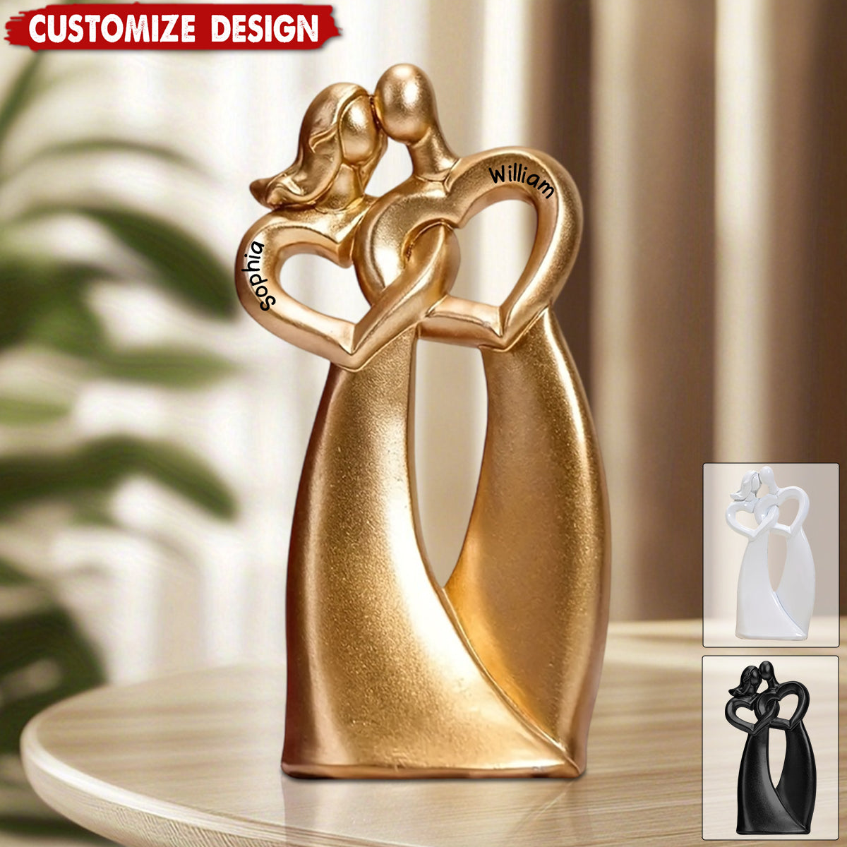 Personalized Romantic Heart Couple Acrylic Plaque - Gift for Couple