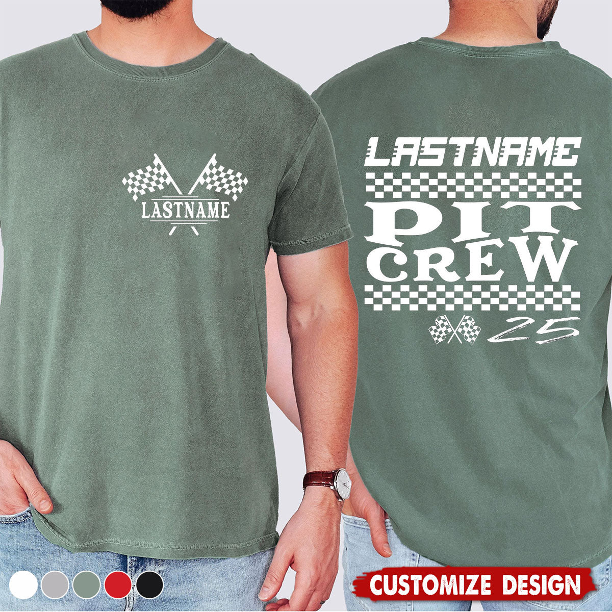 Personalized Racing Shirt, Gift For Dad/Grandpa, Father's Day Shirt