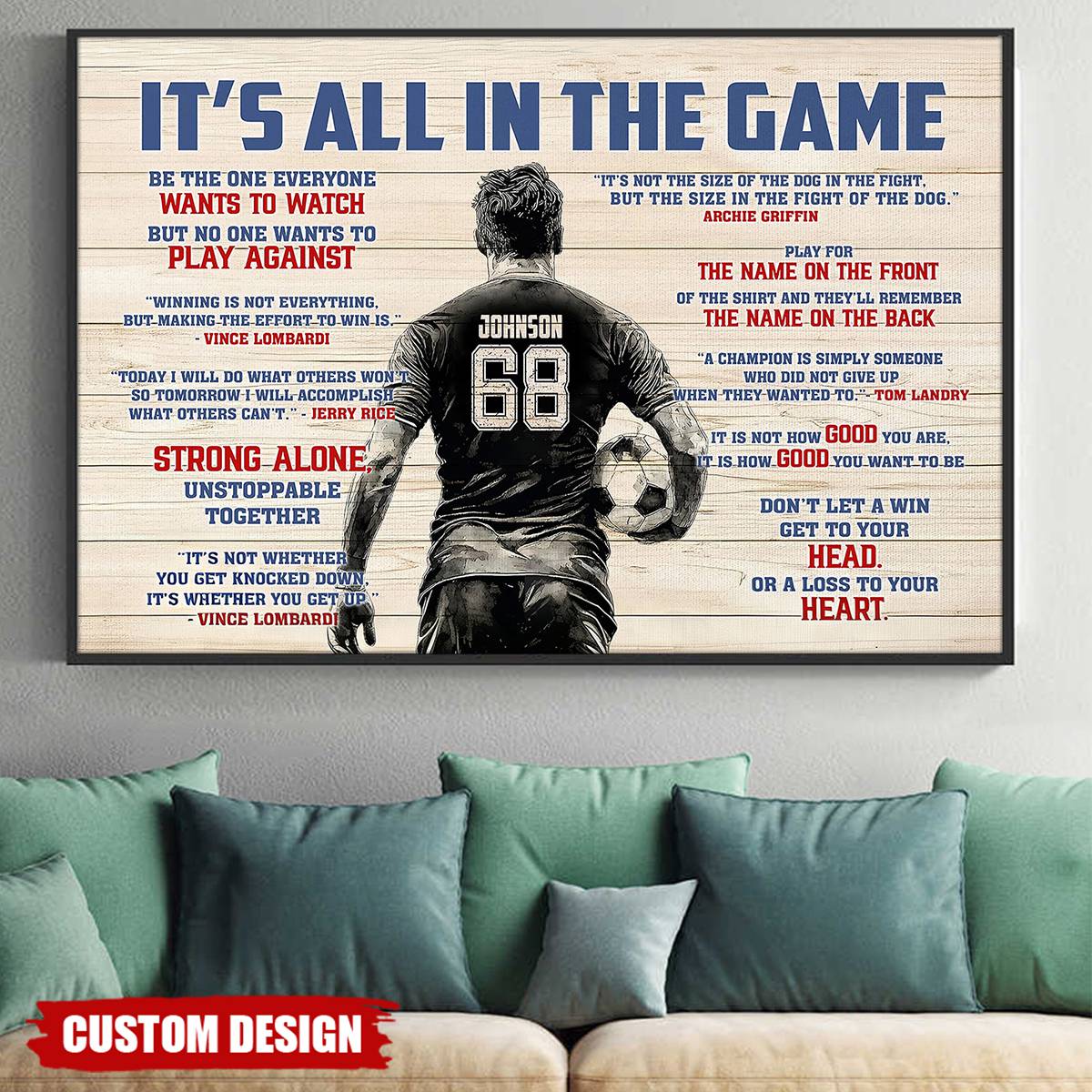 Personalized Soccer Man Poster - Gift For Soccer Lover
