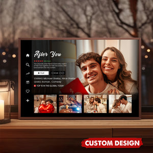 Personalized Couple Movie Landscape Poster, Anniversary Gift for Couples