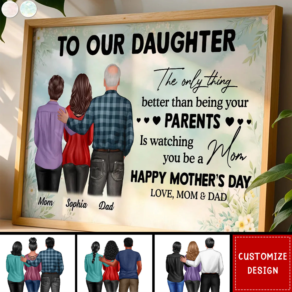 To My Daughter From Dad And Mom Personalized Poster
