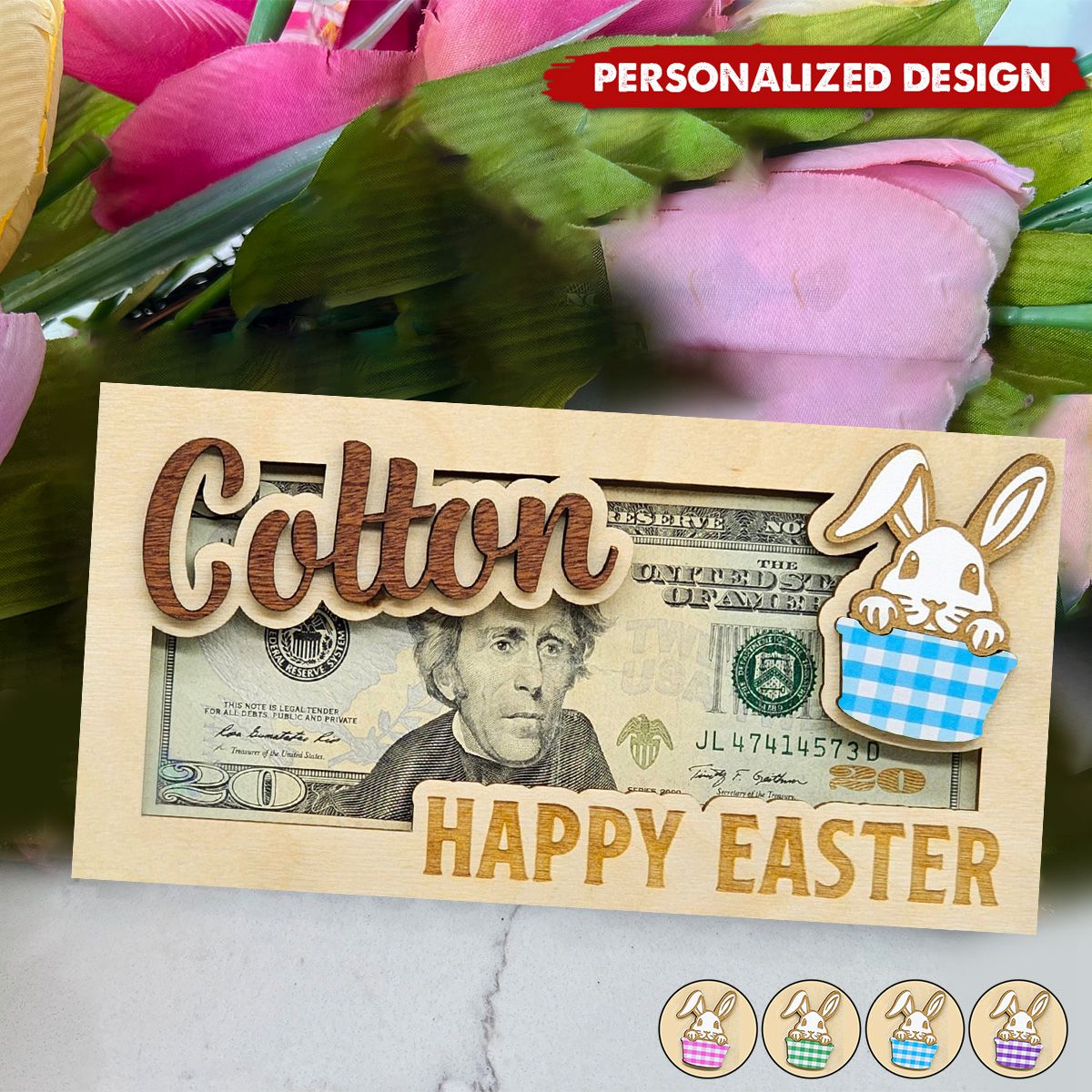 Easter Money Holder-Personalized Money Holder-Easter Gifts for Adults