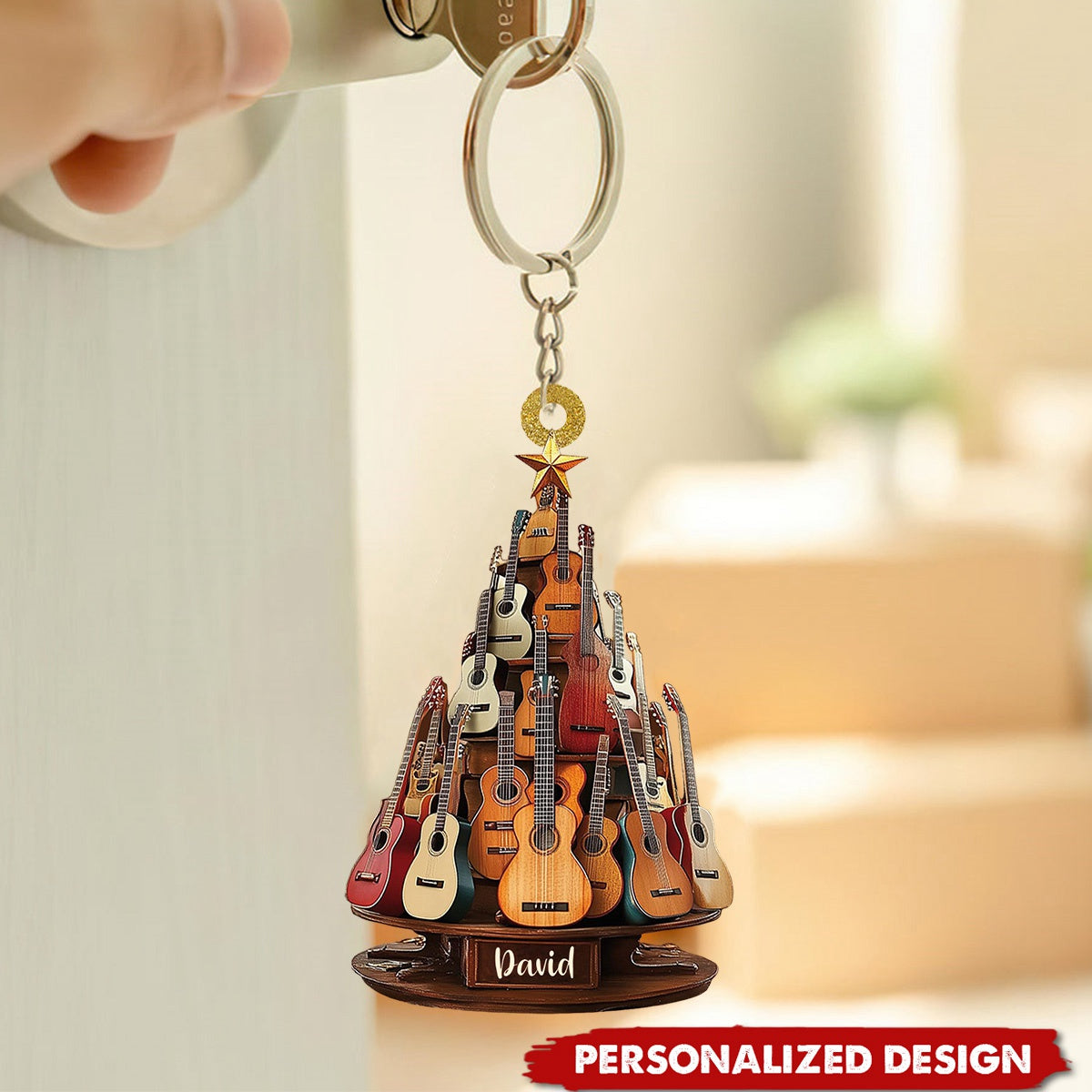 Personalized Classic Guitar Keychain-Gift for Music Lovers, Guitar Players-2024 New Release