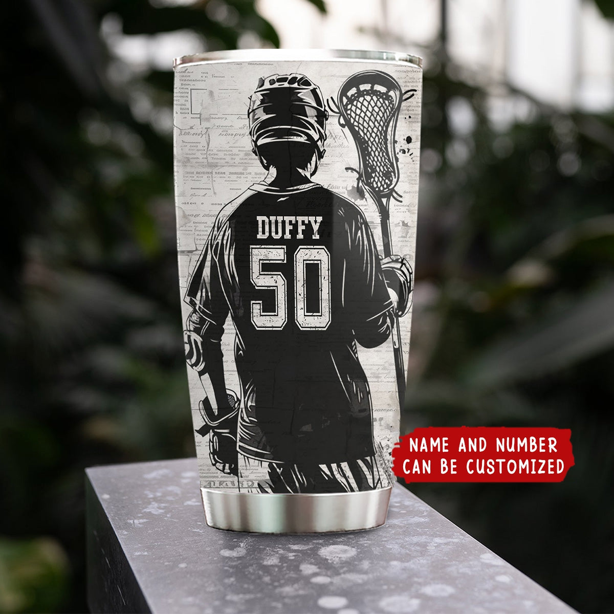 Personalized Lacrosse Boy Tumbler - Gift For Lacrosse Lovers