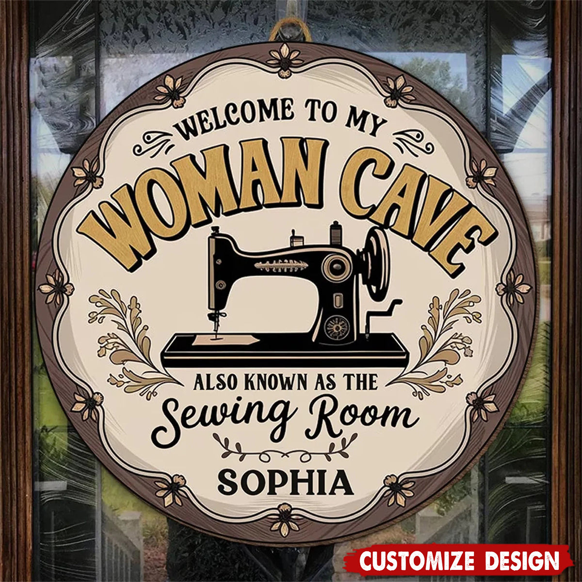 Welcome To My Sewing Room - Family Personalized Shaped Home Decor Wood Sign - House Warming Gift For Yourself, Best Friends, Siblings, Family Members