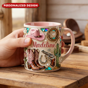 Cowgirl Accent Mug - Personalized Gifts For Cowgirl