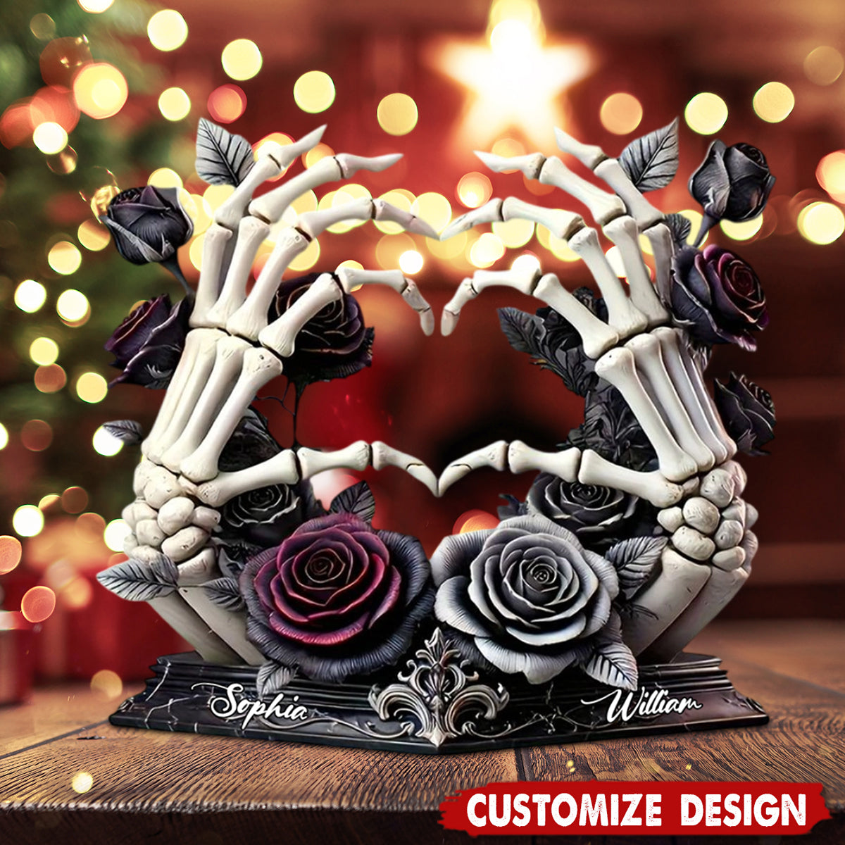 Till Death Do Us Part - Personalized Skull Acrylic Plaque