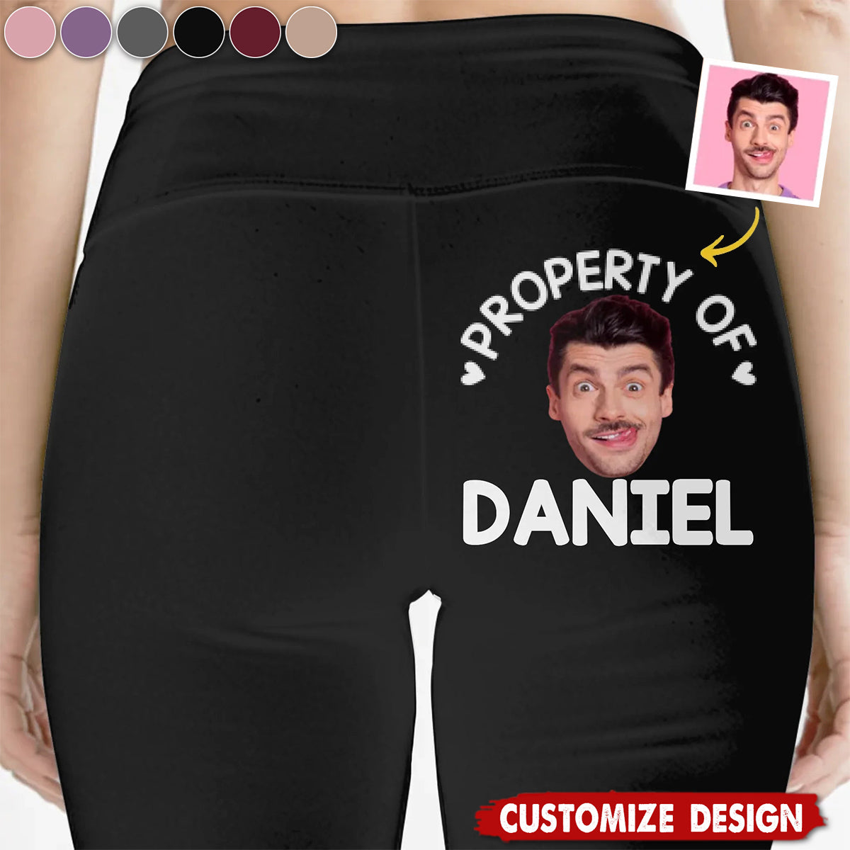 Property Of Me, Handle Like A Queen - Personalized Women Leggings - Gift For Wife, Anniversary