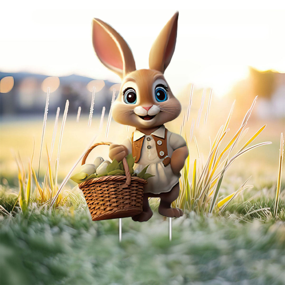 Easter Bunny Decorations Outdoor-Easter Bunny Yard Garden Stakes