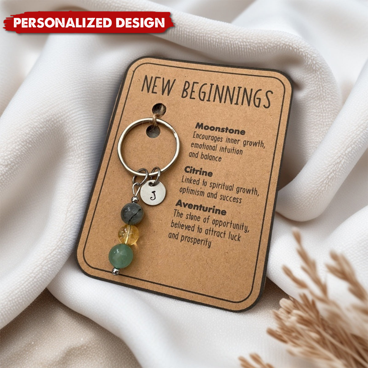 New Beginnings-Personalized Crystal Keychain