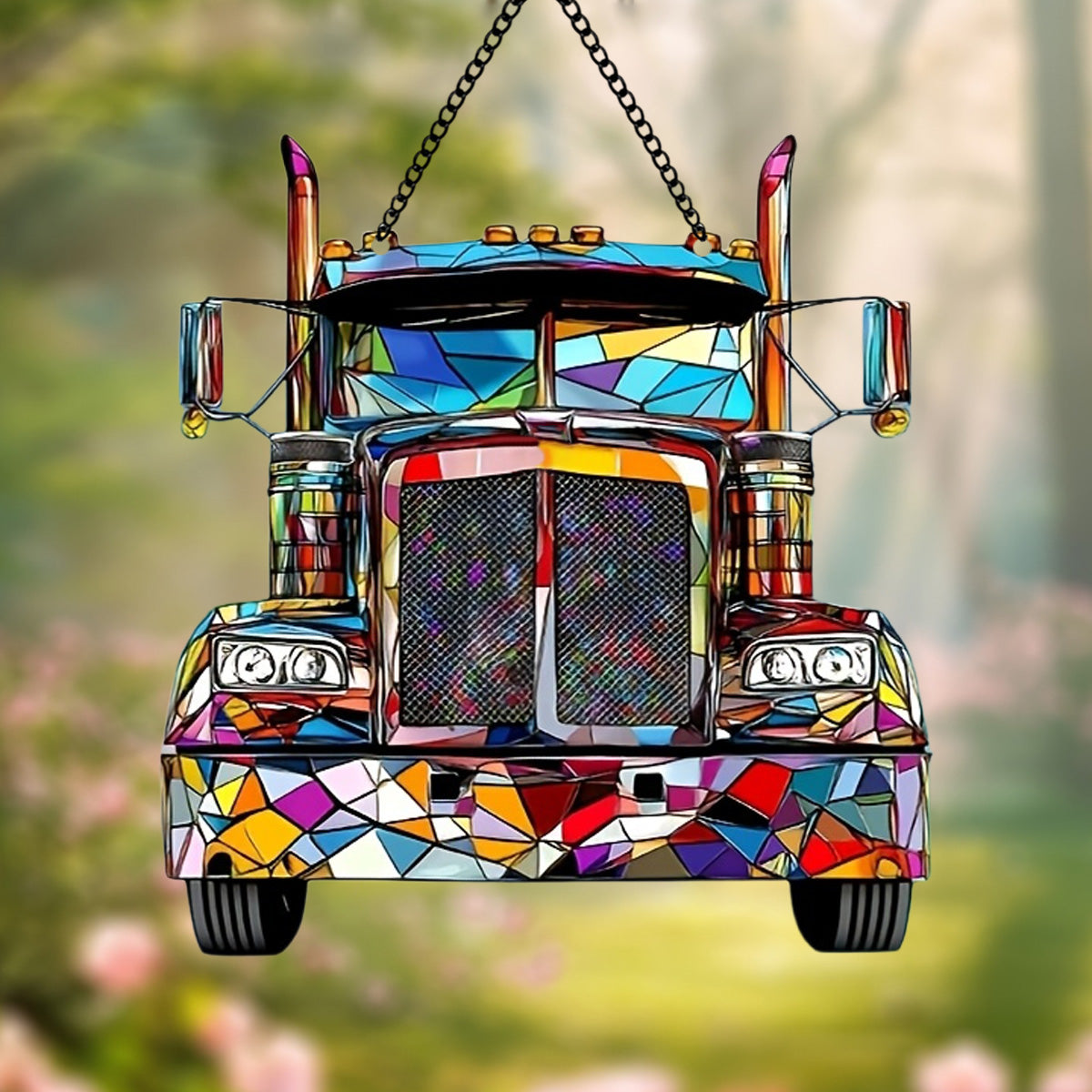 Colorful Truck Window Hanging Suncatcher Ornament Gift For Truck Lovers