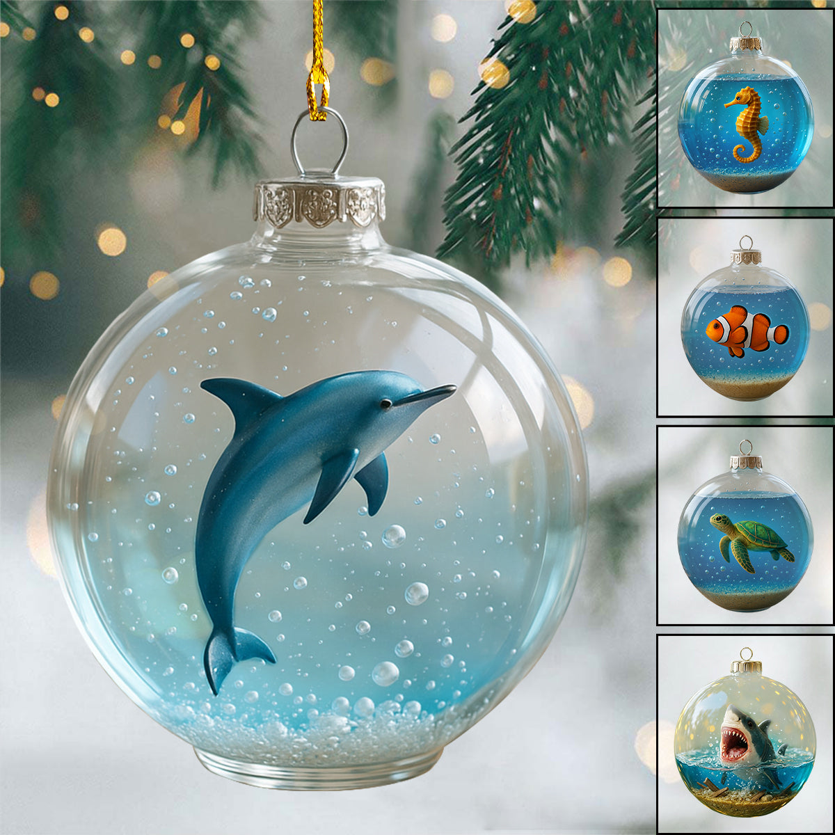 Ocean Whisper Christmas Ornament