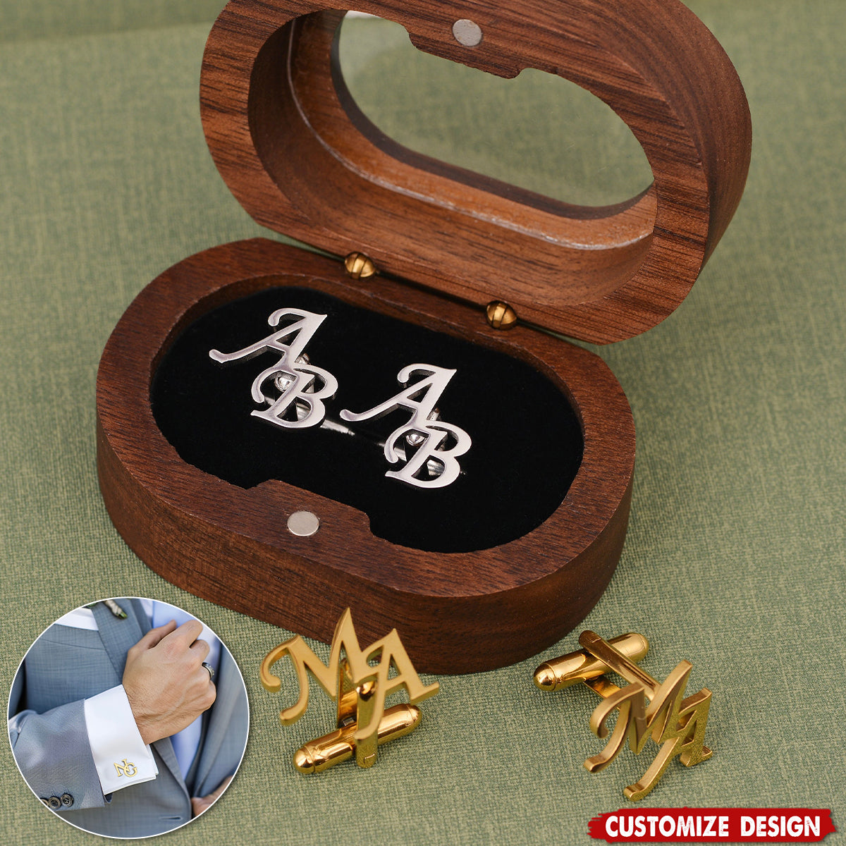 Personalized Name Cufflinks - Groomsmen Gifts,Wedding Cufflinks