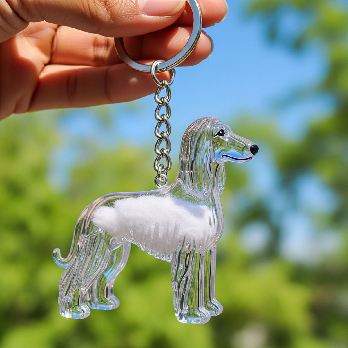 Dog Hair Collector Keychain Charm Memorial Storage Box