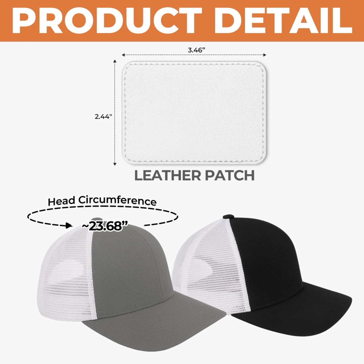 Family First Always - Personalized Leather Patch Mesh Cap - Gift For Dad, Grandpa