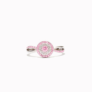 Raise Awareness Of Breast Cancer Keep Going - Pink Circle Ring