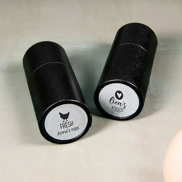 Personalized Chicken Silhouette Pattern Egg Stamp Farm Egg Label with Text - Mother's Day Father's Day Gift for Family Farmer Breeder
