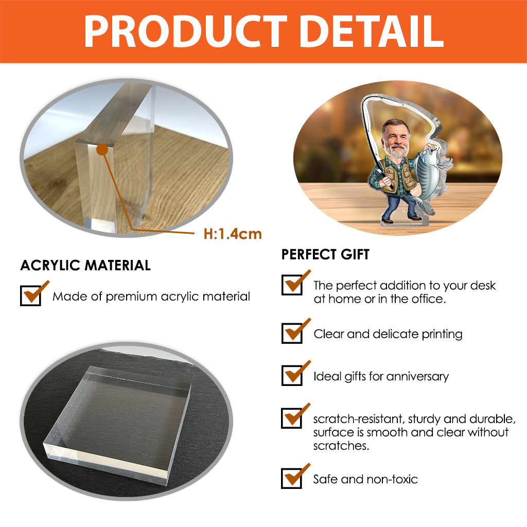 Love Fishing - Personalized Fishing Acrylic Plaque