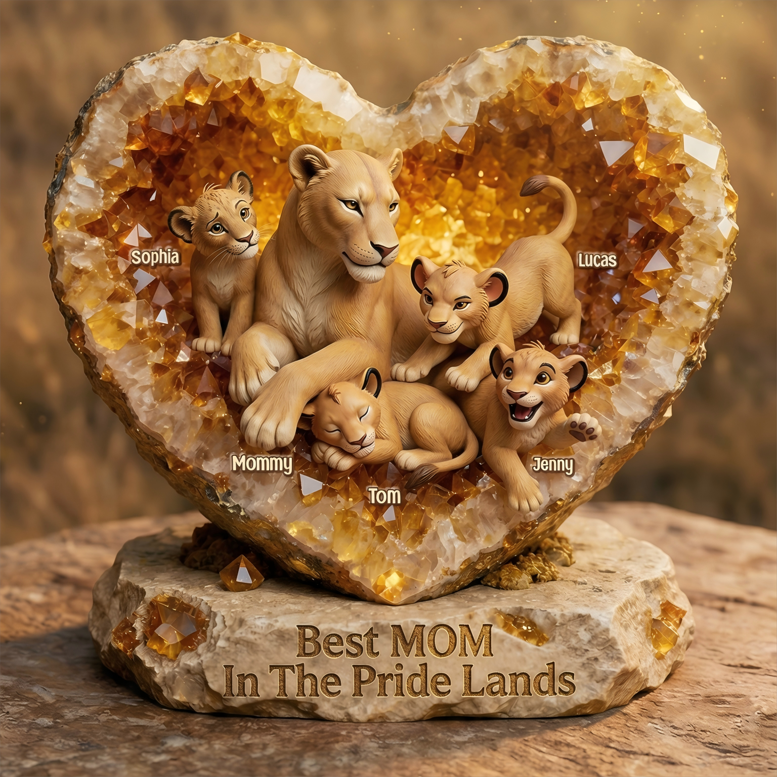 Best Mom In The Pride Lands Acrylic Plaque - Personalized Gifts For Mom Nana