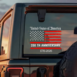USA 250th Anniversary Semiquincentennial Car Window Decal Sticker