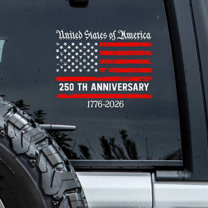 USA 250th Anniversary Semiquincentennial Car Window Decal Sticker