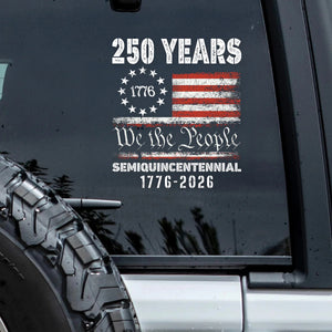 Celebrate Our America 250th Anniversary United States Car Window Decal Sticker