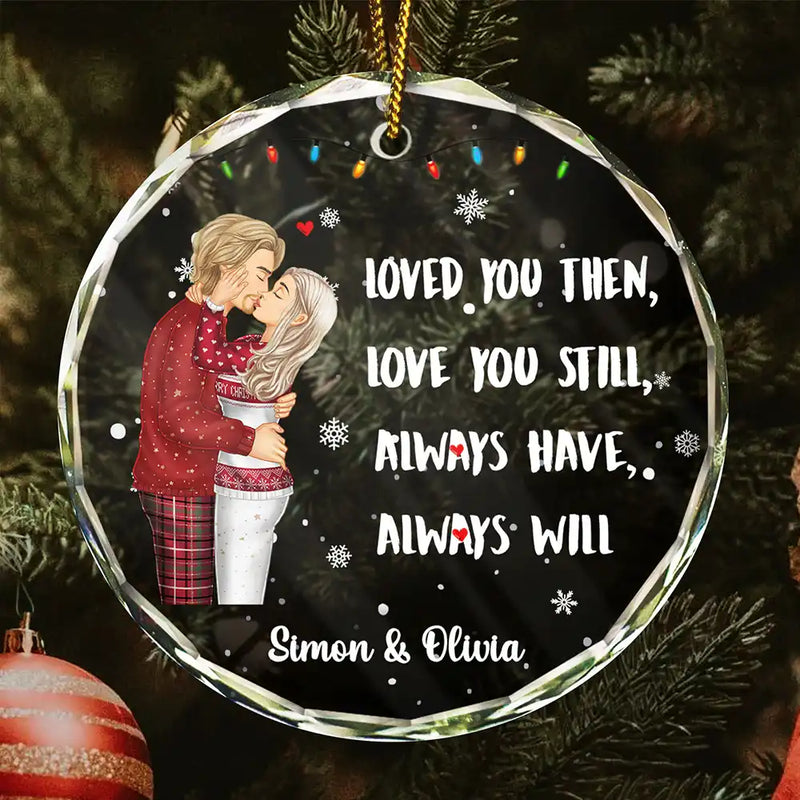 Personalized New Couple Kiss Ornament - Gift For Couple