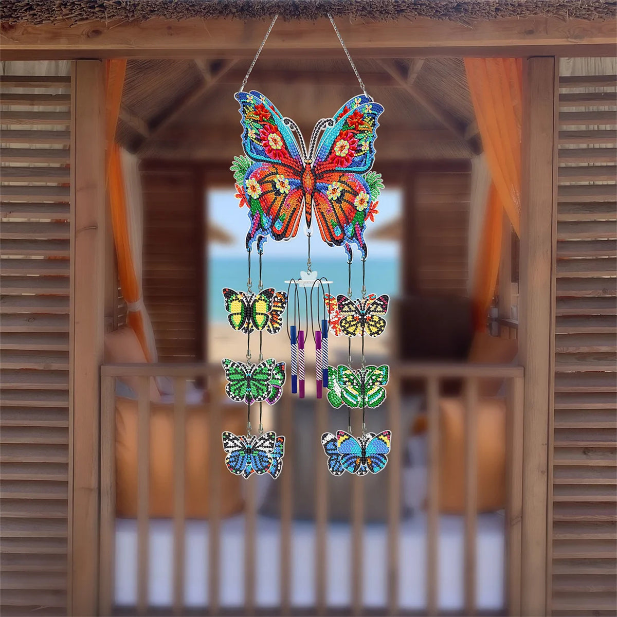 DIY Diamond Painting Double Sided 3D Wind Chime Pendant Hanging Kit