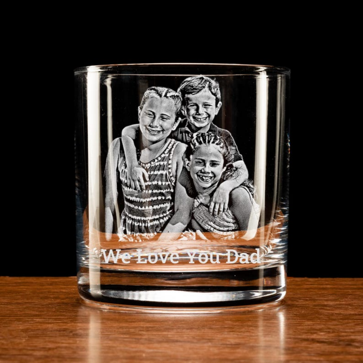 Custom Photo - Personalized Custom Whiskey Glass - Father's Day Gift for Dad, Grandpa