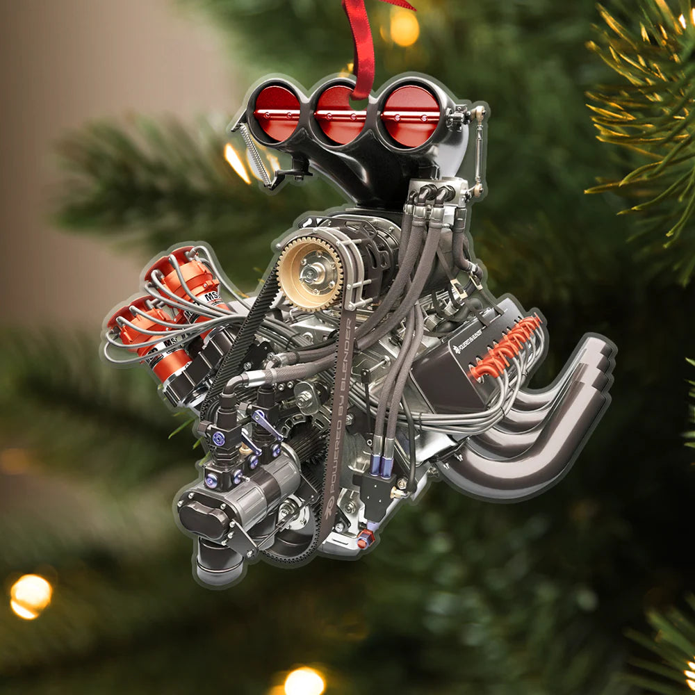 Personalized Drag Racing Hot Rod V8 Engine Ornament- Christmas Gift Fo ...