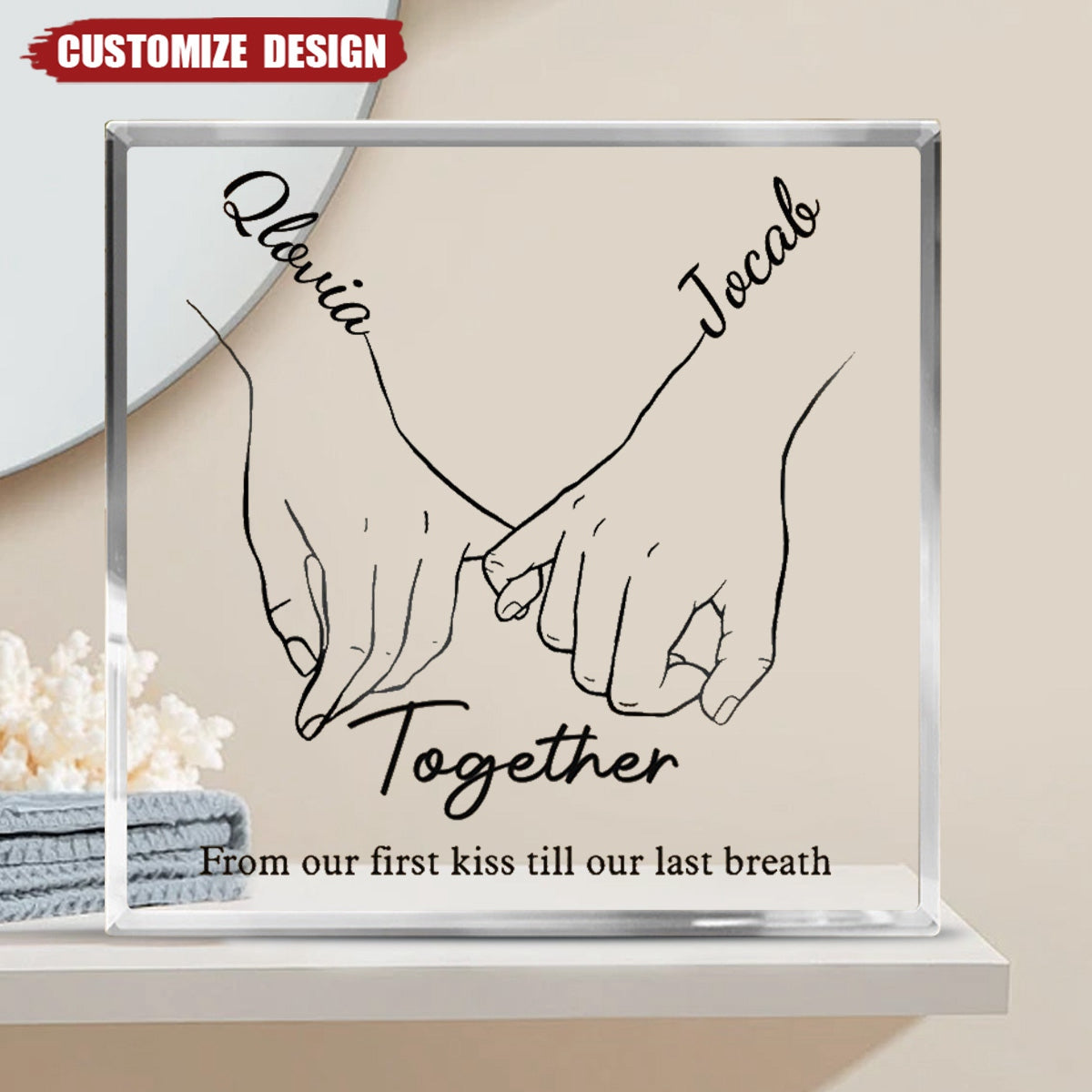 I Love You Forever & Always - Couple Personalized Acrylic Plaque