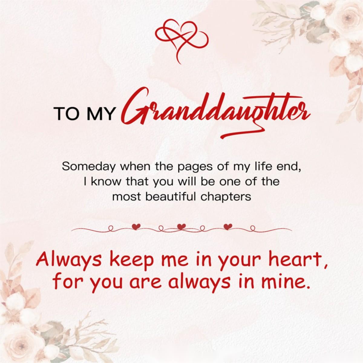 For Granddaughter - Always Keep Me In Your Heart Custom Birthstone Hug Ring