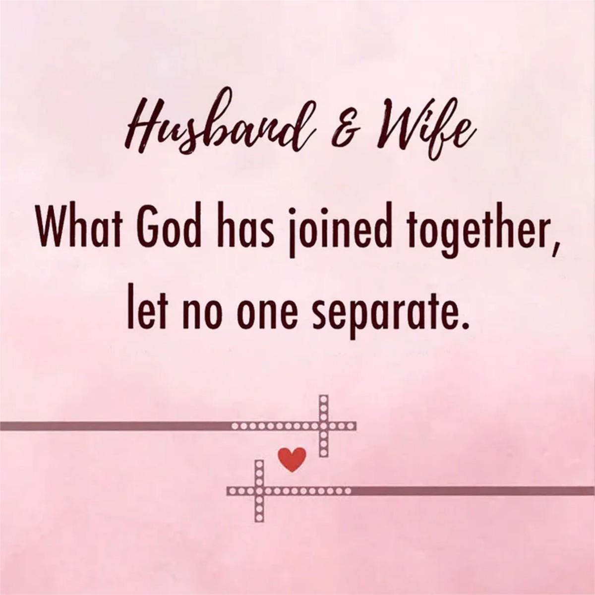 For Love - Husband & Wife Heart Cross Ring