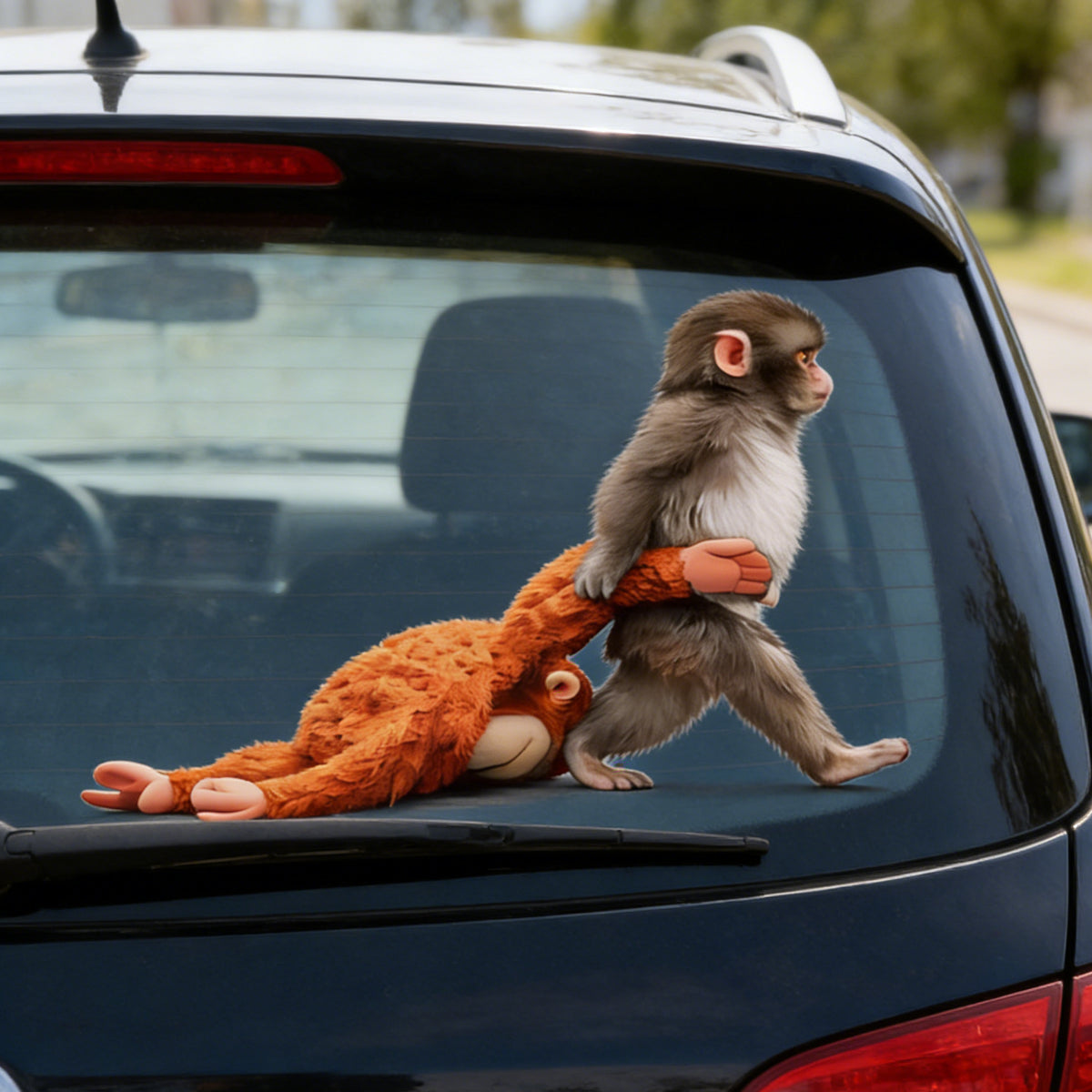 Monkey Punch Car Window Decal Sticker
