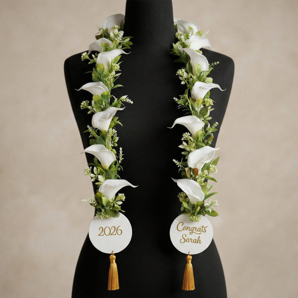 Personalized Layered Flower Floral Graduation Stole, Handmade Grad Sash 2026