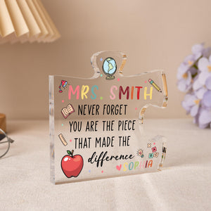 Thank You Teachers - Personalized Acrylic Plaque - Teacher Appreciation Gift