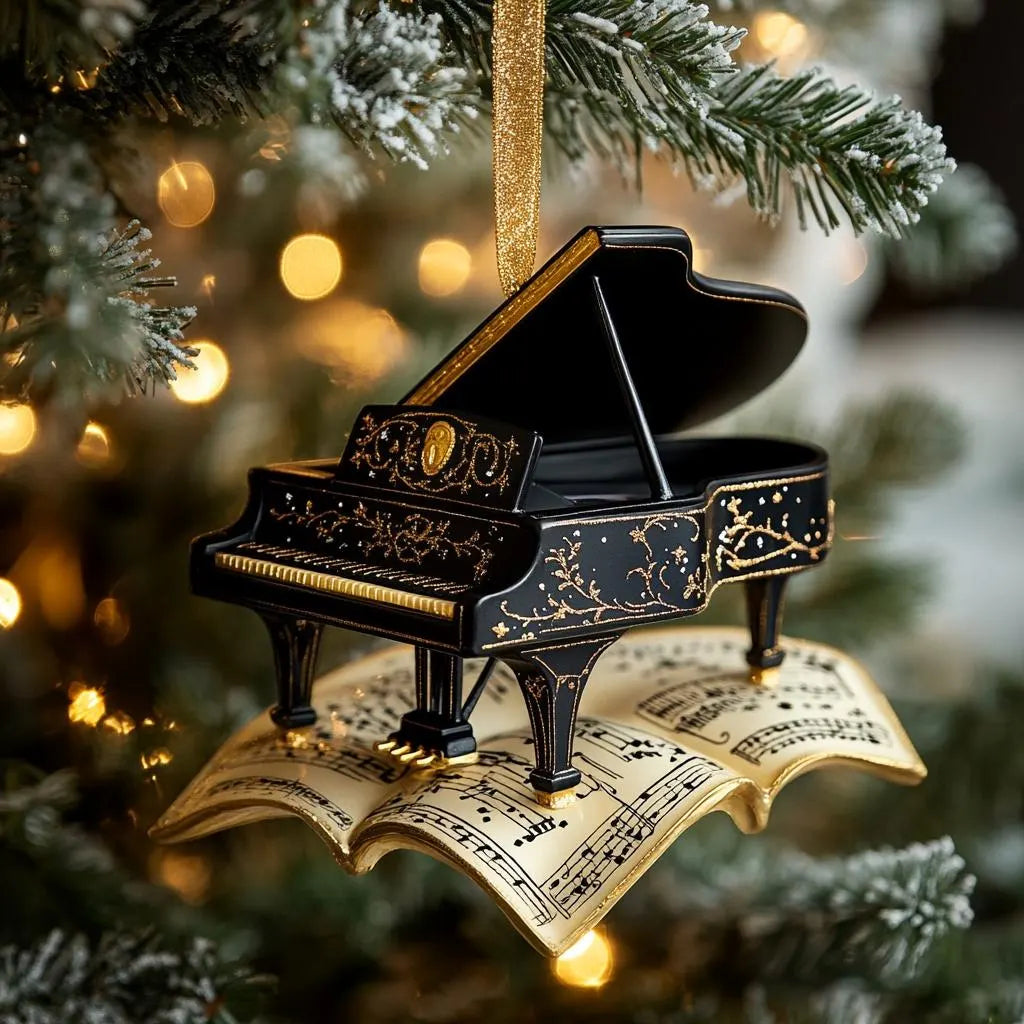 Piano Christmas Ornament - Gift For Pianist